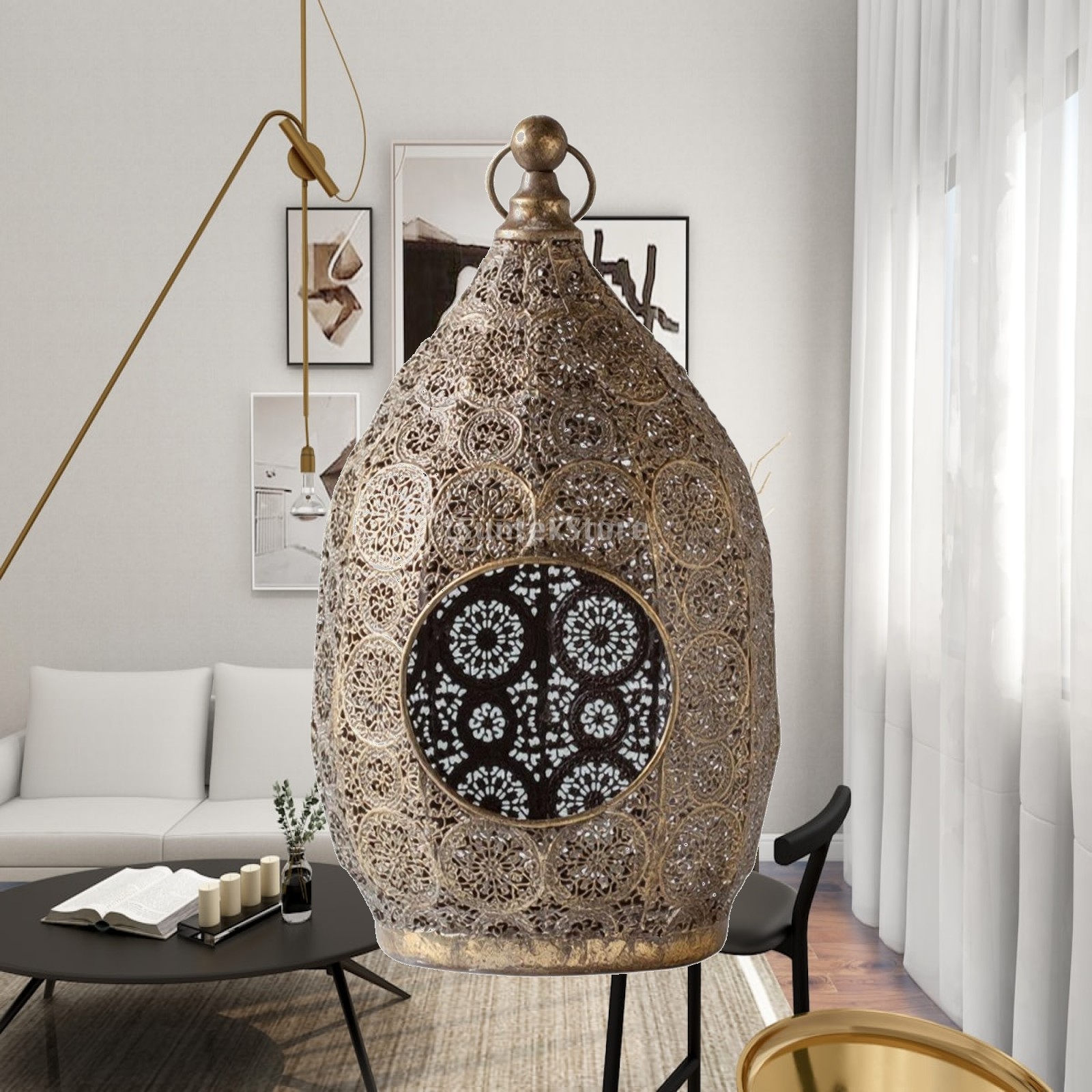 Egg-Shaped Candle Lantern with - Candle Holder Decor ulasan dan harga