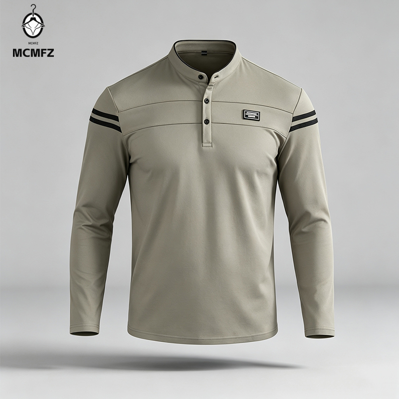 Male Urban Long Sleeve Polo Sh - Wall Sticker ulasan dan harga