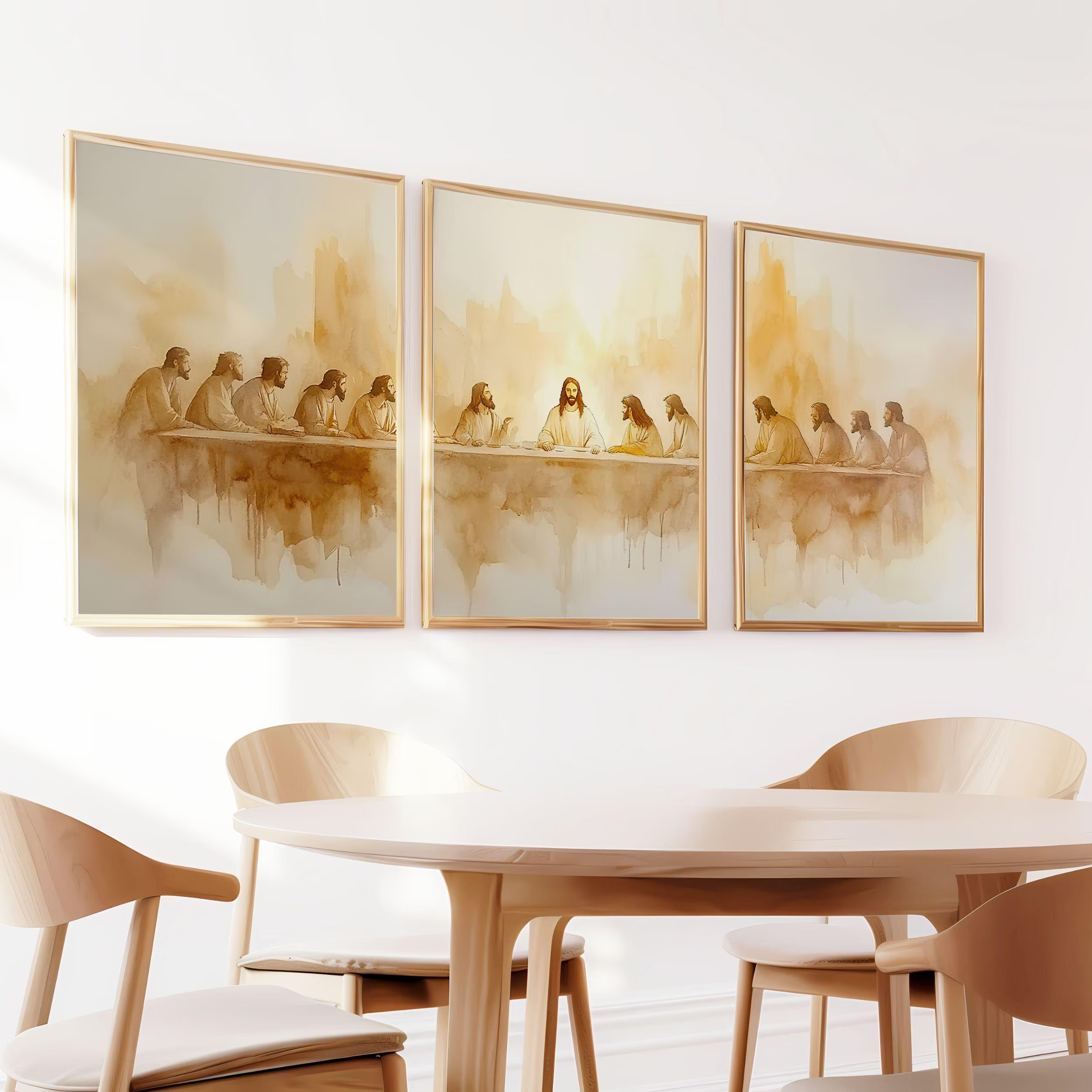 3pcs/set The Last Supper Wall  - Abstract Canvas Set ulasan dan harga