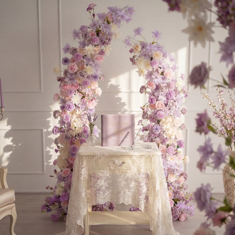 5D Uflower Purple Pink Lilies  - Table Runner ulasan dan harga