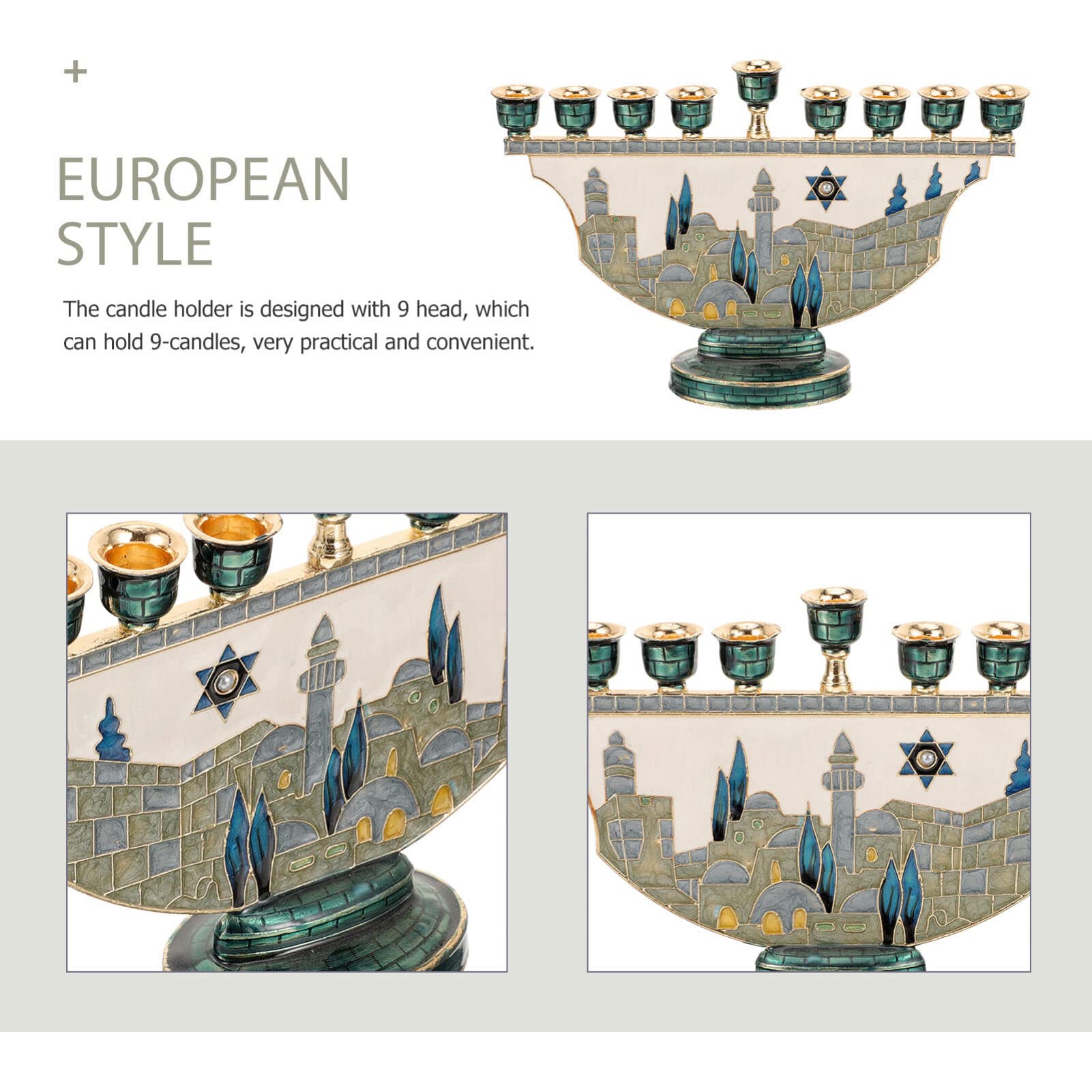 Jerusalem Menorah Hanukkah Can - Candle Holder Decor ulasan dan harga